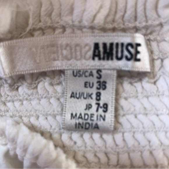 Amuse Society wide leg lined flowing boho pants front tie elastic waist size S - Picture 9 of 11